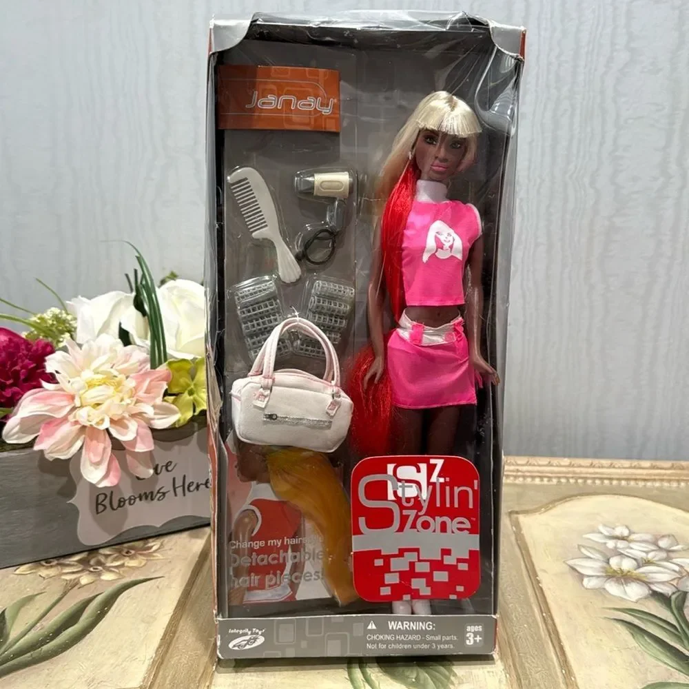Rare Vintage 2004 Janay Stylin' Zone Doll Accessories Hair Pieces New in Box